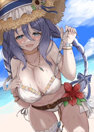 thiccc, sweaty, bikini [Princess Connect! Re:Dive]