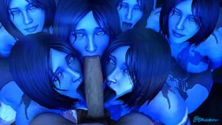 Cortana having fun with all her multiple selfs! (otacon212) [Halo]