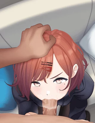 Sucking the whole cock