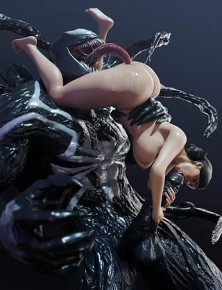 Rio distracts Venom while Spider-Man saves the day (Batesz) [Marvel]