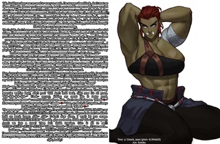 Your teammate want to get more close with you. Don't dissappoint her. [Orc girl] [Muscular girl] [Wholesome] [Creampie] [Tomboy] | Art: Sotcho