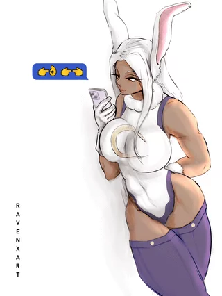 Mirko definitely has someone special (ravenxart)[my hero academia]