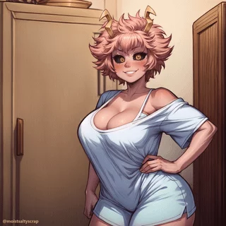Big T Mina Ashido! generated by @moistsaltyscrap
