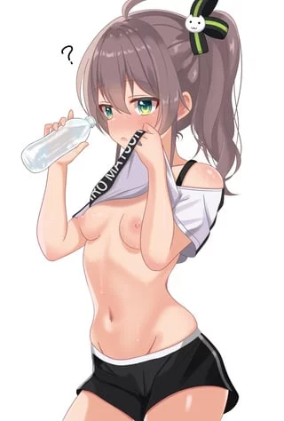 Matsuri hydrates after her rehearsal