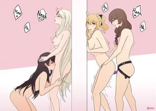 Would be fun to swap girlfriends and enjoy each other, as we hear the moans of our partners through the wall~