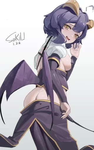 Baiser showing her cute ass [Gushing Over Magical Girls] (SoKiU)
