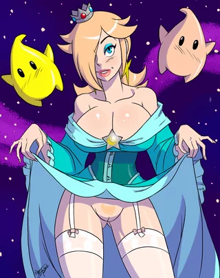 Rosalina flashing her vagina! (Aeolus06) [SUPER MARIO GALAXY]
