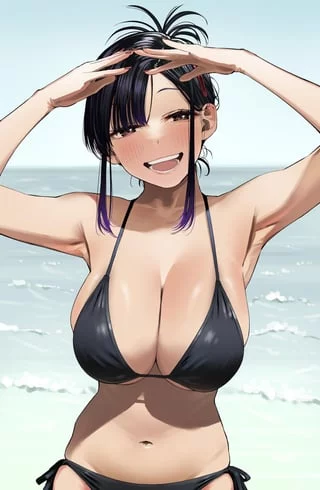 Cutie in black bikini