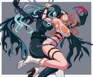 Ladydevimon, Angewomon - angel becomes a devil's toy (ためぞう, futa yuri ryona) [Digimon]