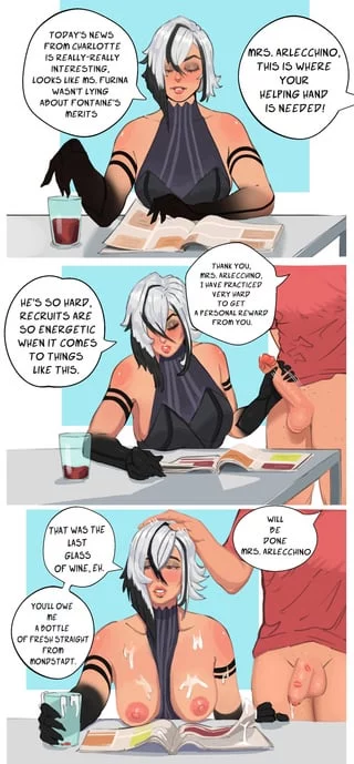 A little simple nsfw comic with Arlecchino (R4stishk4) [Genshin Impact]