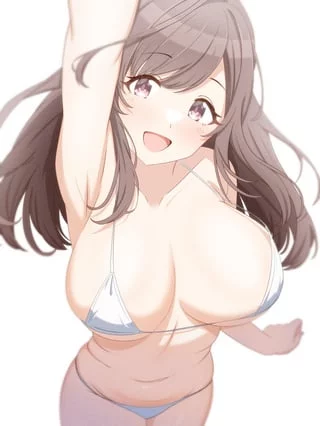 The bikini is holding on for dear life