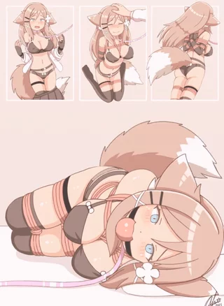 Happily tied up~ :3