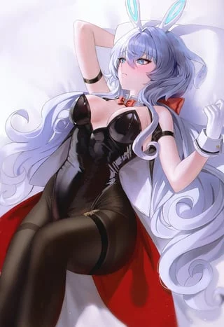 Silver-Haired Bunny Girl 
