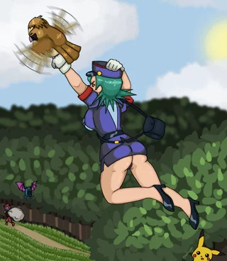 Officer Jenny Fighting Crime (Owlyn) [Pokemon]