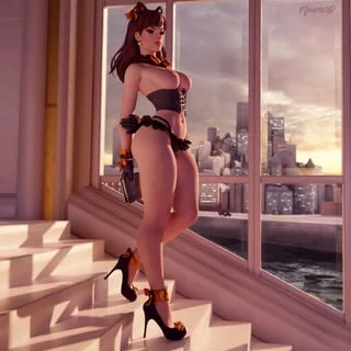 D.va Pinup (Fleurie3D)[Overwatch]
