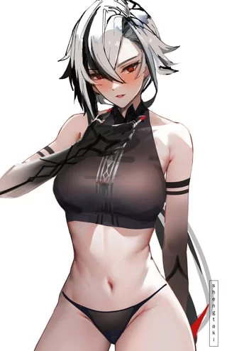 Arlecchino in her panties
