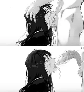 y-you're so rough with me~ i could barely fit it all in~