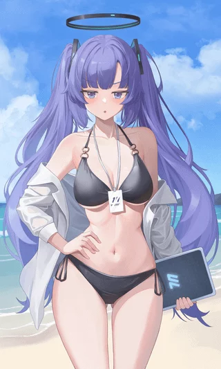 Yuuka at the beach