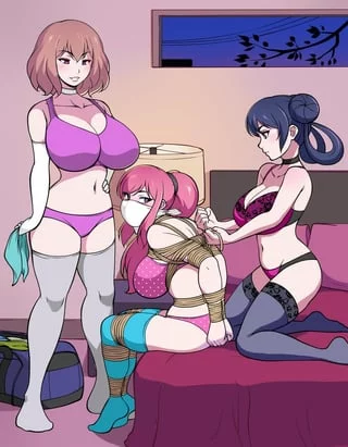look how they got her tied up