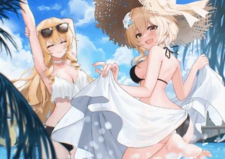 Lumine & Navia on the beach (Ayul)