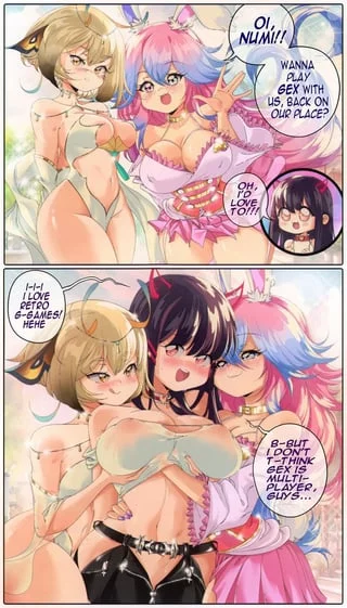 "H-Hey um... I-I don't think this is playing games..."