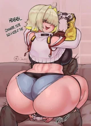 "hehe~ you're so bad at this game!~ in fact, we should do a bet! Loser strips next round~"