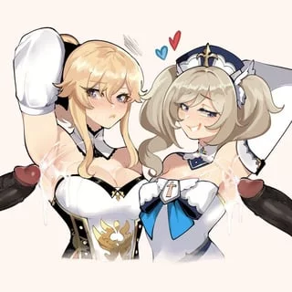 Jean and Barbara taking it in the armpit