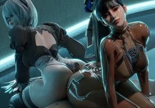 2B and Eve (GretDB) [NieR: Automata, Stellar Blade]