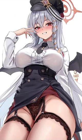 Haruna's thighs (Stone)[Blue Archive]
