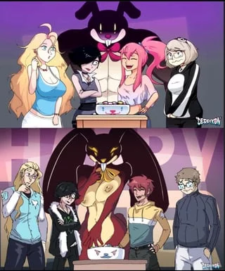 The boys and girls want to play the bunny game (Derpixon)