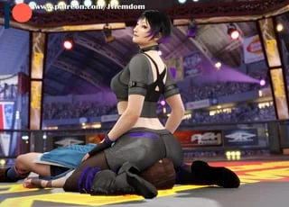 Reina facesitting Asuka! (Jvfemdom) [Tekken]