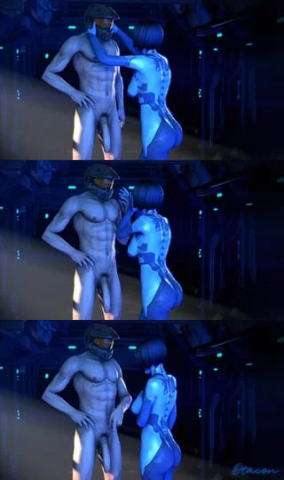 The Helmet stays on! But start to suck my thicc shaft Cortana! (otacon212) [Halo]