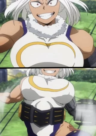 (Mirko) showing off her sexy assets  