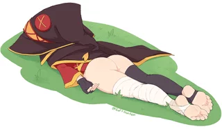 Defenseless Megumin post-explosion [Konosuba]
