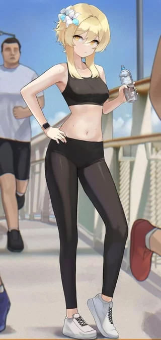 Sweaty yoga pants (By Dolri)