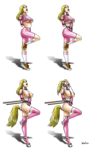 The transformation into a ponygirl 