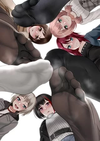 Ecchi content - getting stepped on by multiple woman