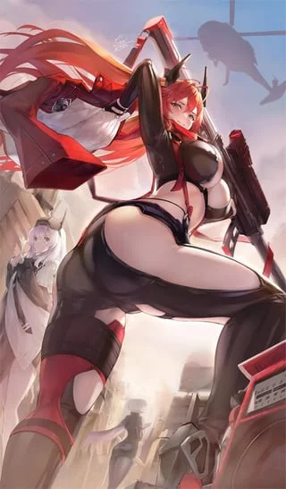 Red Hood appreciating her kill [NIKKE]