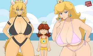 Bowsette, Peach, and Daisy. You can only date 1 of them, Choose wisely (AmonzONE) [Super Mario Bros]