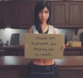 Tifa lockhart thanks her subscribers [Final Fantasy VII] (Lvl3Toaster)
