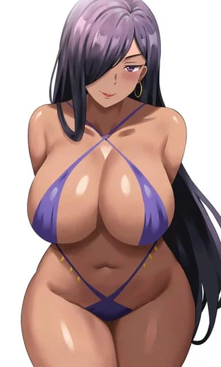 Aisha in a tiny bikini