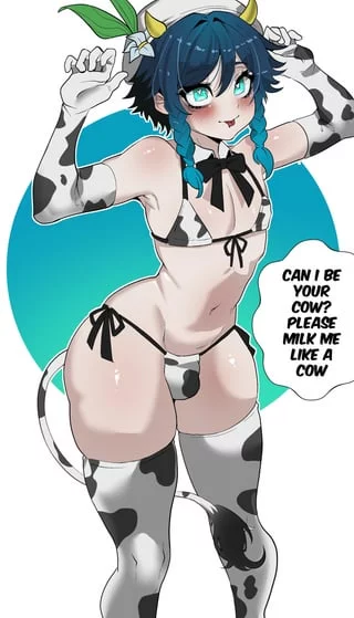 venti dressed as a cow 