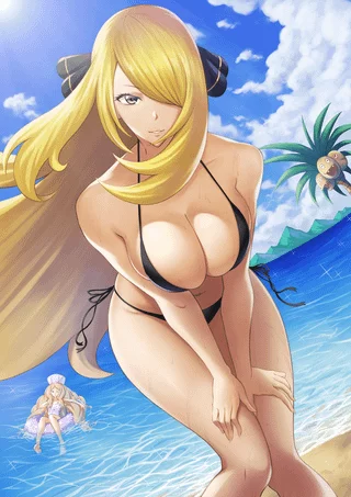 Cynthia at the Beach [Pokemon]