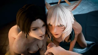 Zero & Y'shtola facial (Initial A) [Final Fantasy 14]