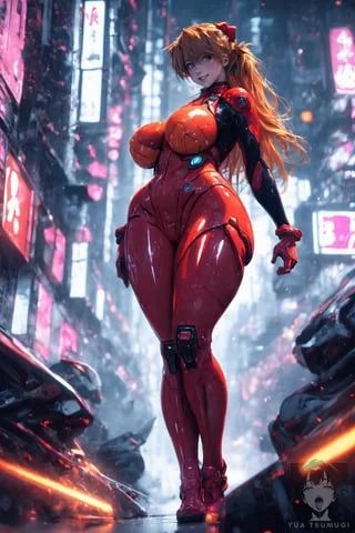 Curvy Asuka Langley Soryu (neon genesis evangelion)