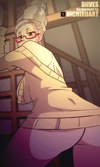Seiko Ayase - shaking ass granny style (Diives, Nichiro Art) [DanDaDan, Dandadan]