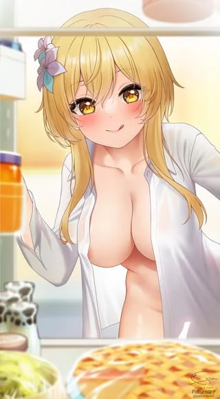 Checking the fridge
