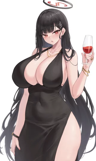 Rio in black dress (KUA) [Blue Archive]