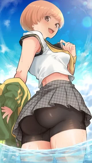 Chie Satonaka in the water