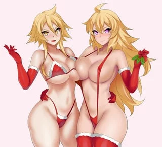 Leone and Yang Xialong (Hevn on Pixiv) [Akame ga Kill! and RWBY]